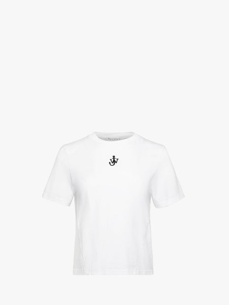 Tシャツ・カットソー JW ANDERSON Men T-shirt White JT0273PG1551 001 ANCHOR LOGO CROPPED PANELLED T-SHIRT – JW Anderson
