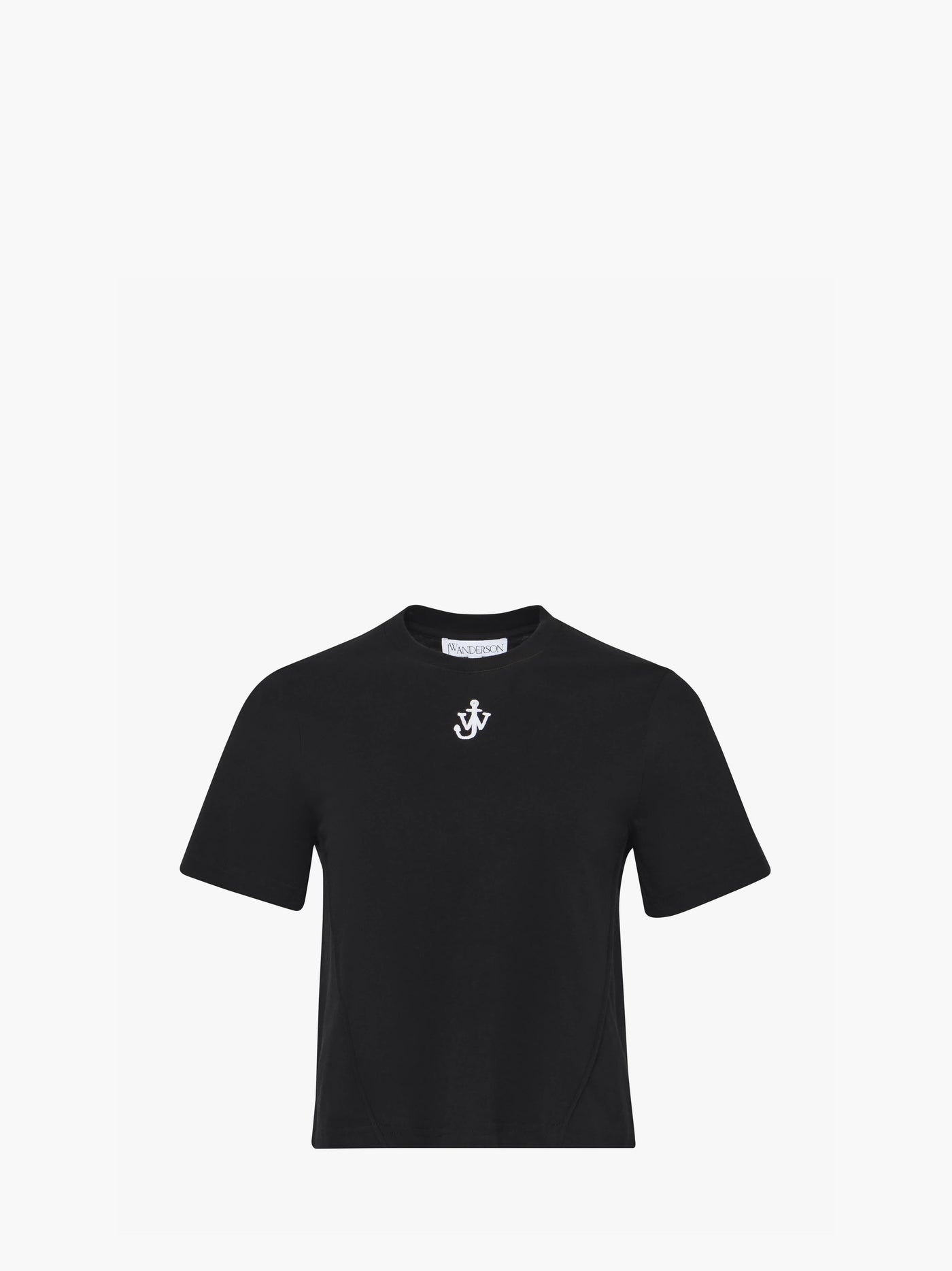 CL_ANCHOR EMBROIDERY PANELLED CROPPED T-SHIRT - LIGHT GREY MELANGE/SKY BLUE_JT0259PG1715