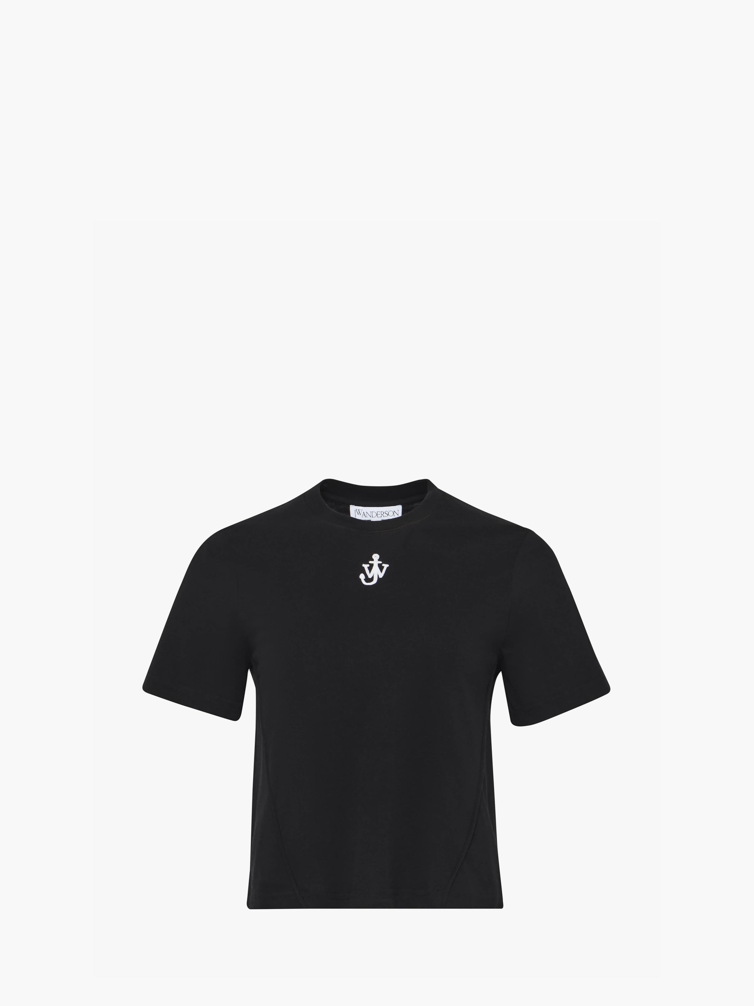 CL_ANCHOR EMBROIDERY PANELLED CROPPED T-SHIRT - LIGHT GREY MELANGE/SKY BLUE_JT0259PG1715
