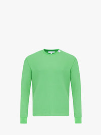 CL_WAFFLE SWEATSHIRT - APPLE GREEN_JT0275PG1738