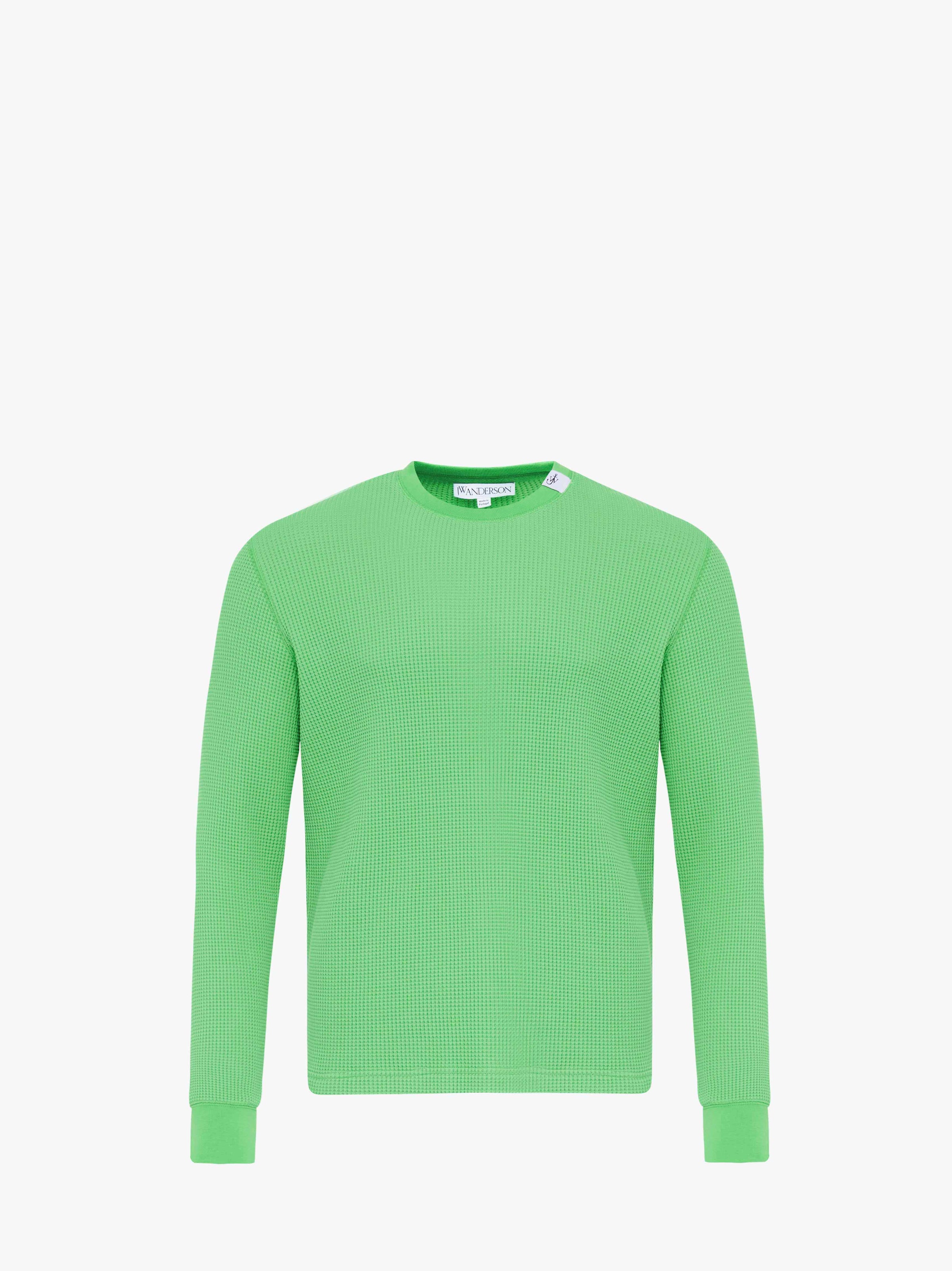 CL_WAFFLE SWEATSHIRT - APPLE GREEN_JT0275PG1738