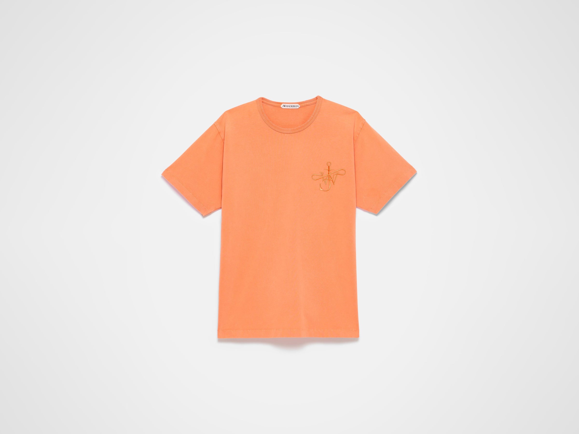 ribbon anchor t shirt washed orange Product Front 5