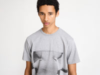 gesture t shirt mid grey melange Model Detail 1