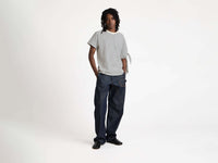 sleeve knot t shirt ecru navy 1 Model Front 1