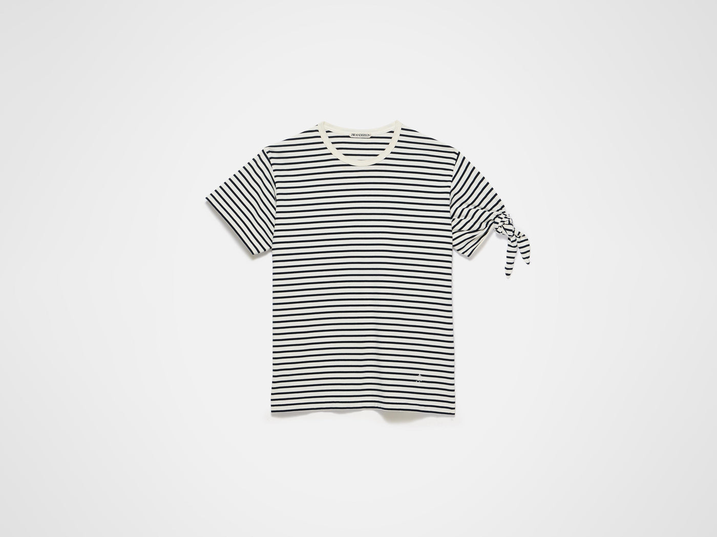 sleeve knot t shirt ecru navy 1 Product Front 4