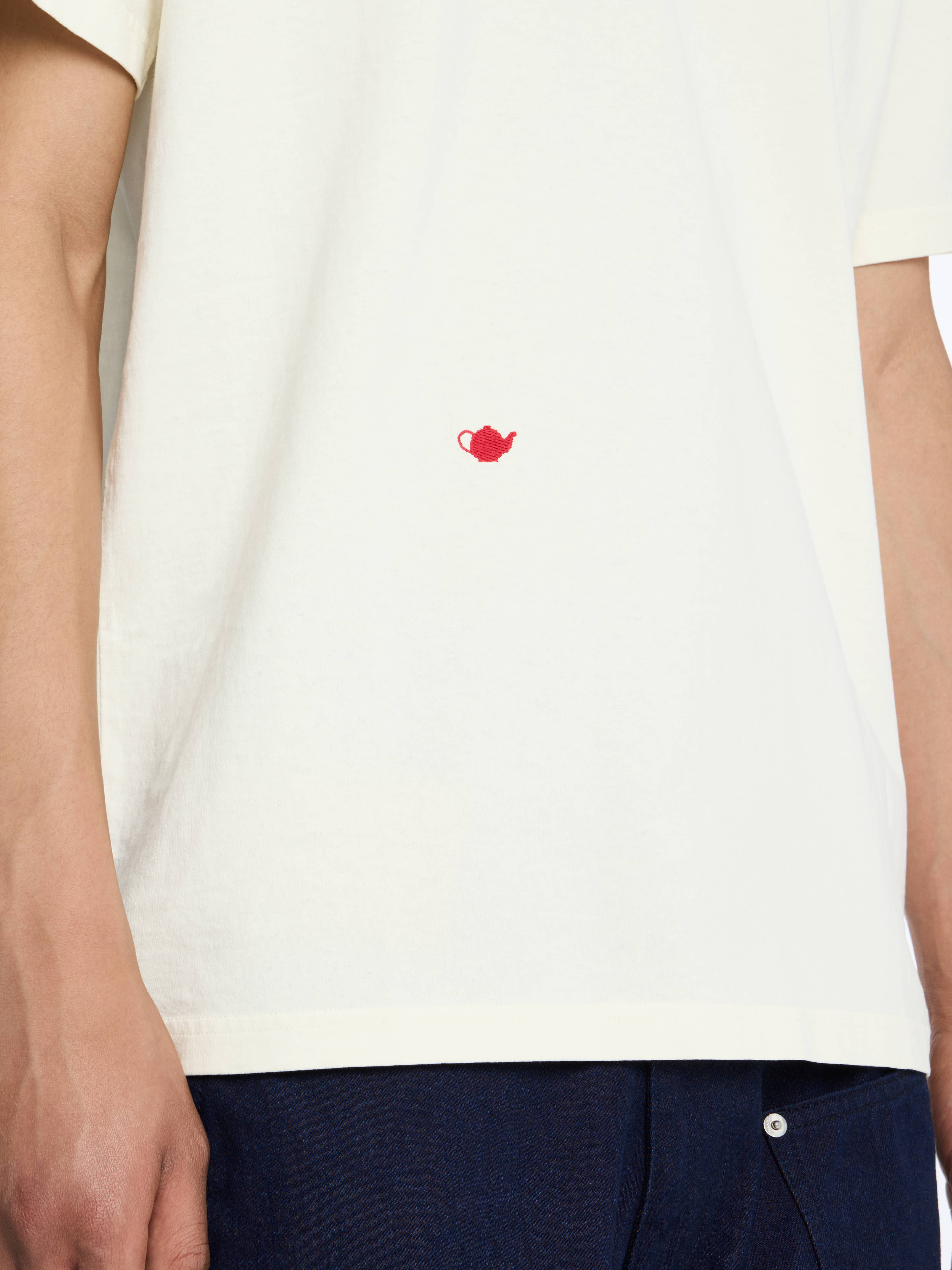 CONTRAST EMBROIDERY T-SHIRT – JW Anderson