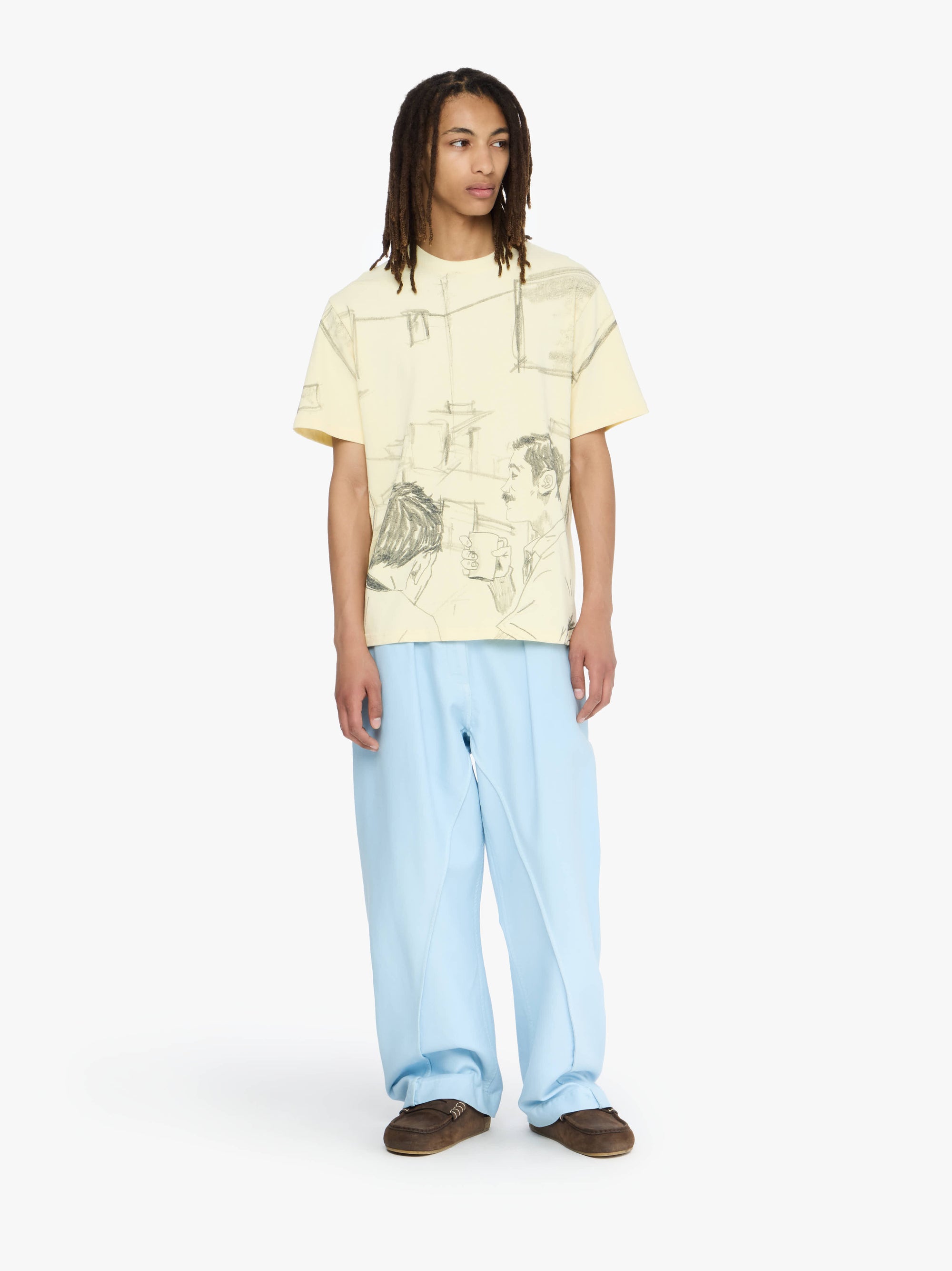 CAFE SCENE ALL-OVER PRINT T-SHIRT