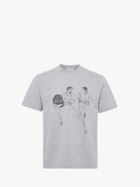 CL_CAFE SCENE PRINTED T-SHIRT - MID GREY MELANGE_JT0303PG1510