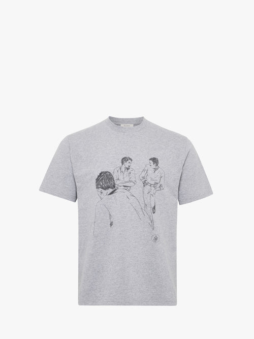 CAFE SCENE PRINTED T-SHIRT