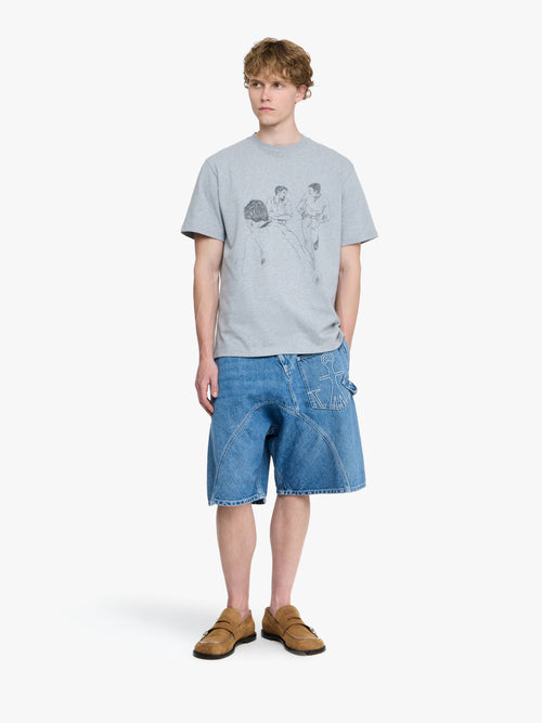 CAFE SCENE PRINTED T-SHIRT