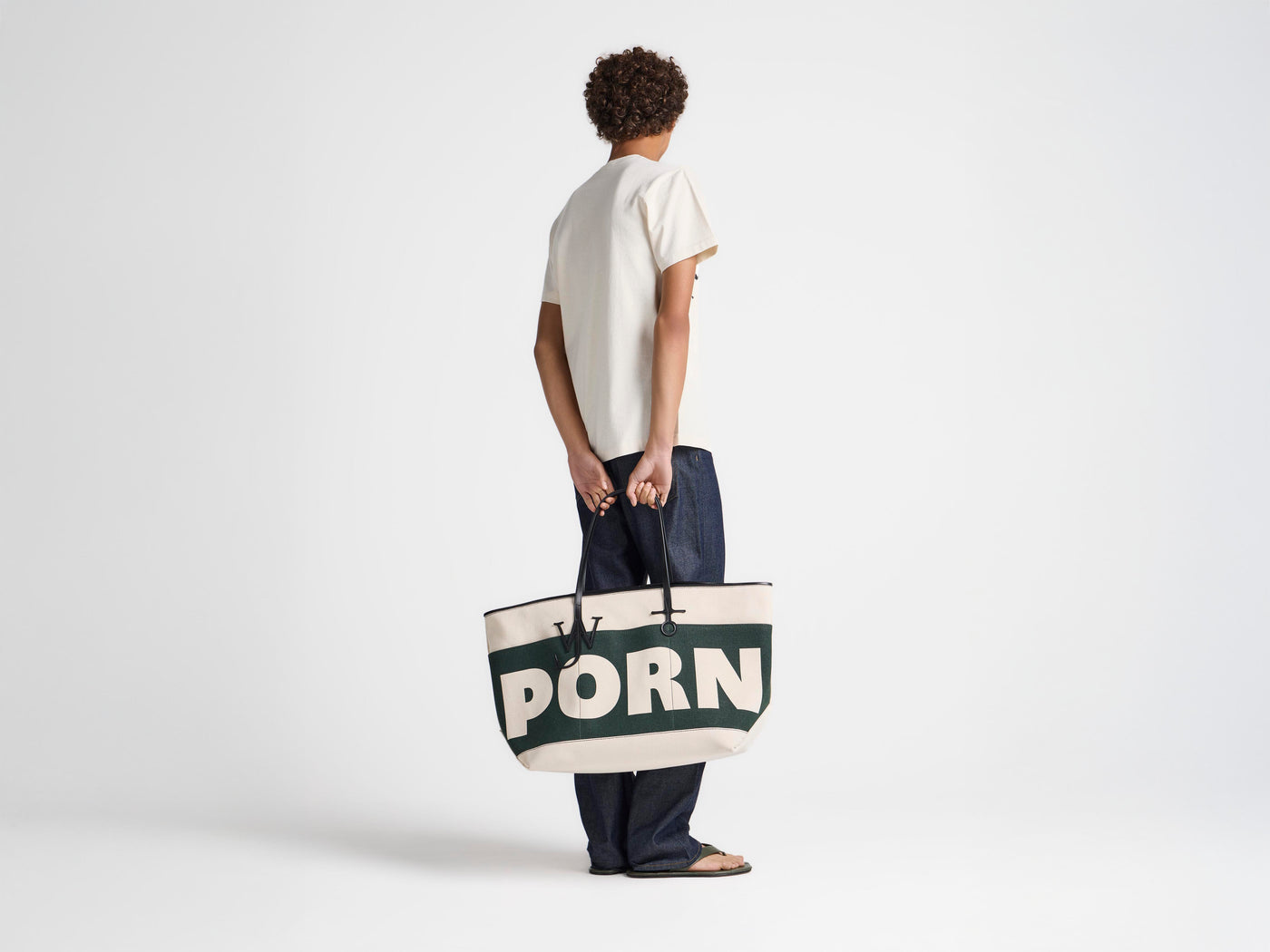 MENS CIRCULAR T-SHIRT IN ECRU