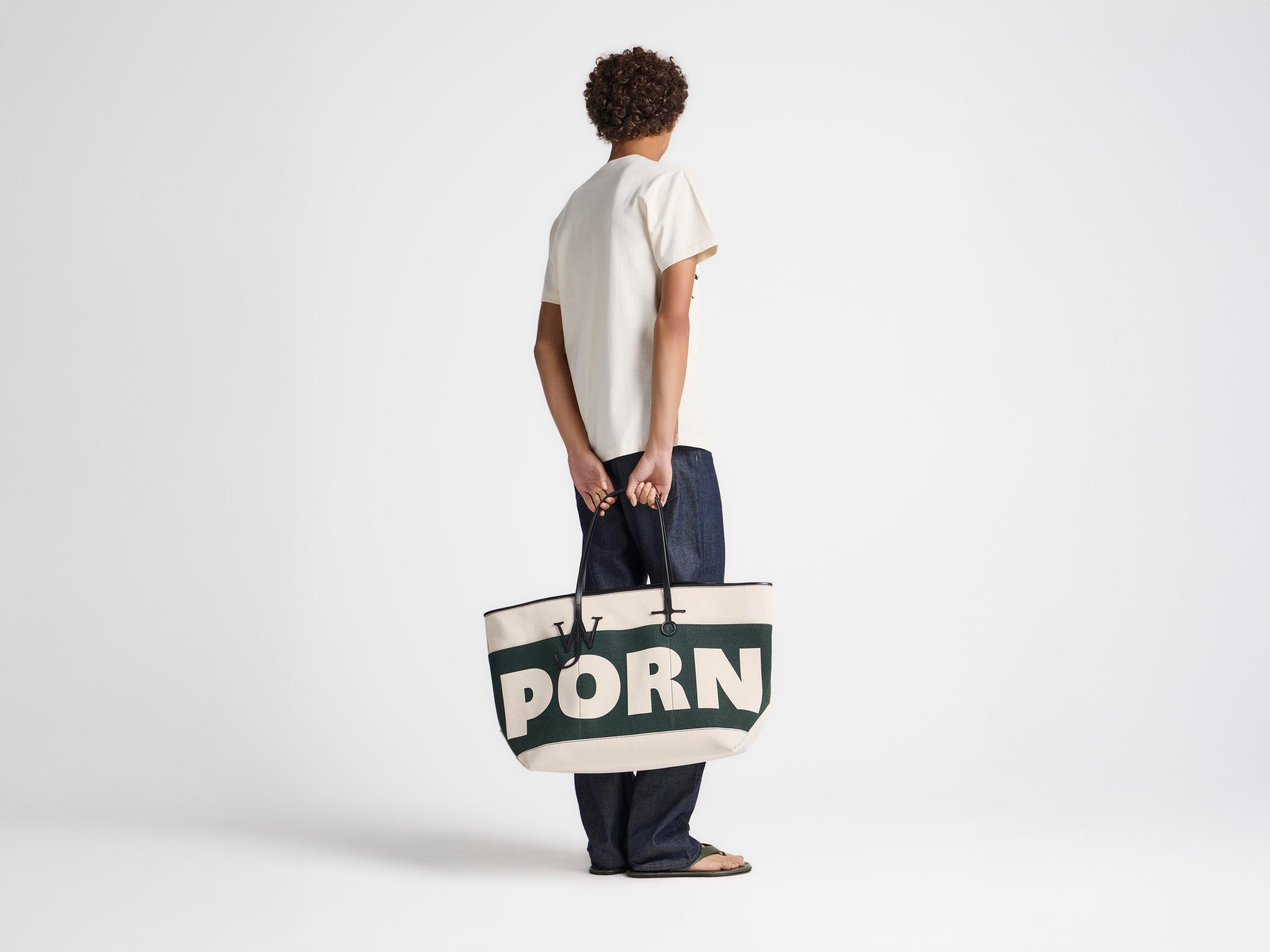 MENS CIRCULAR T-SHIRT IN ECRU
