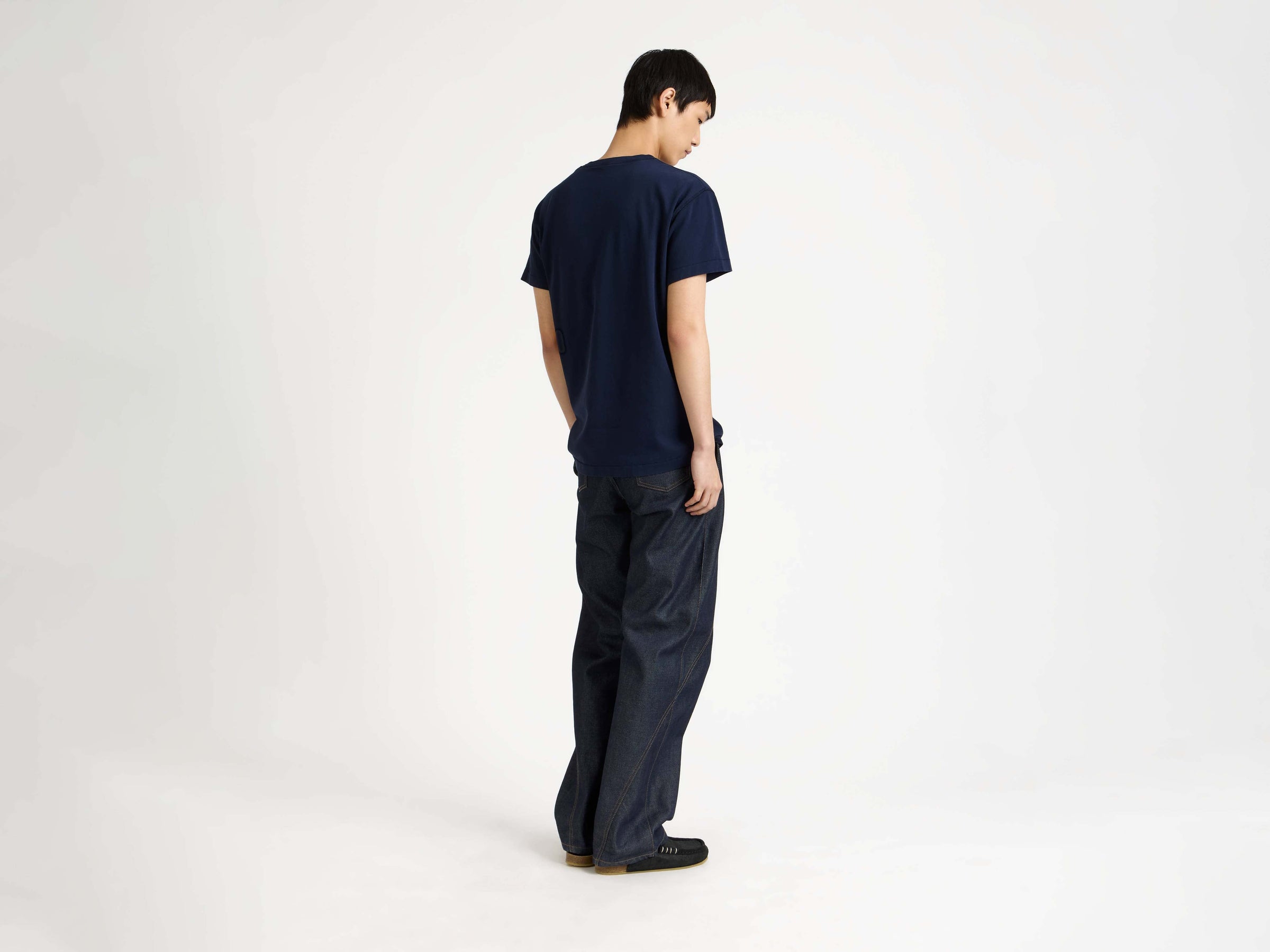CIRCULAR T-SHIRT IN NAVY