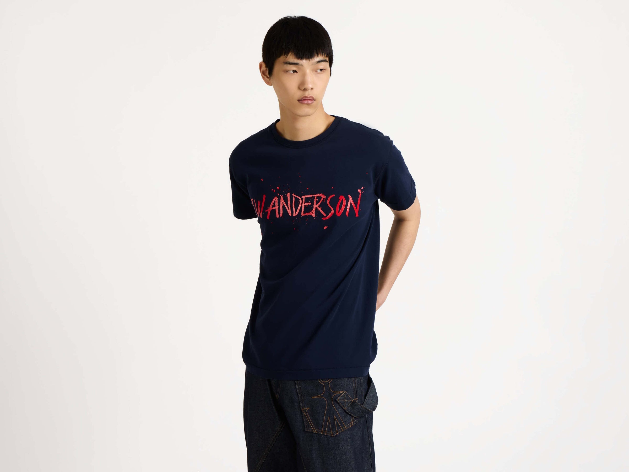 CIRCULAR T-SHIRT IN NAVY