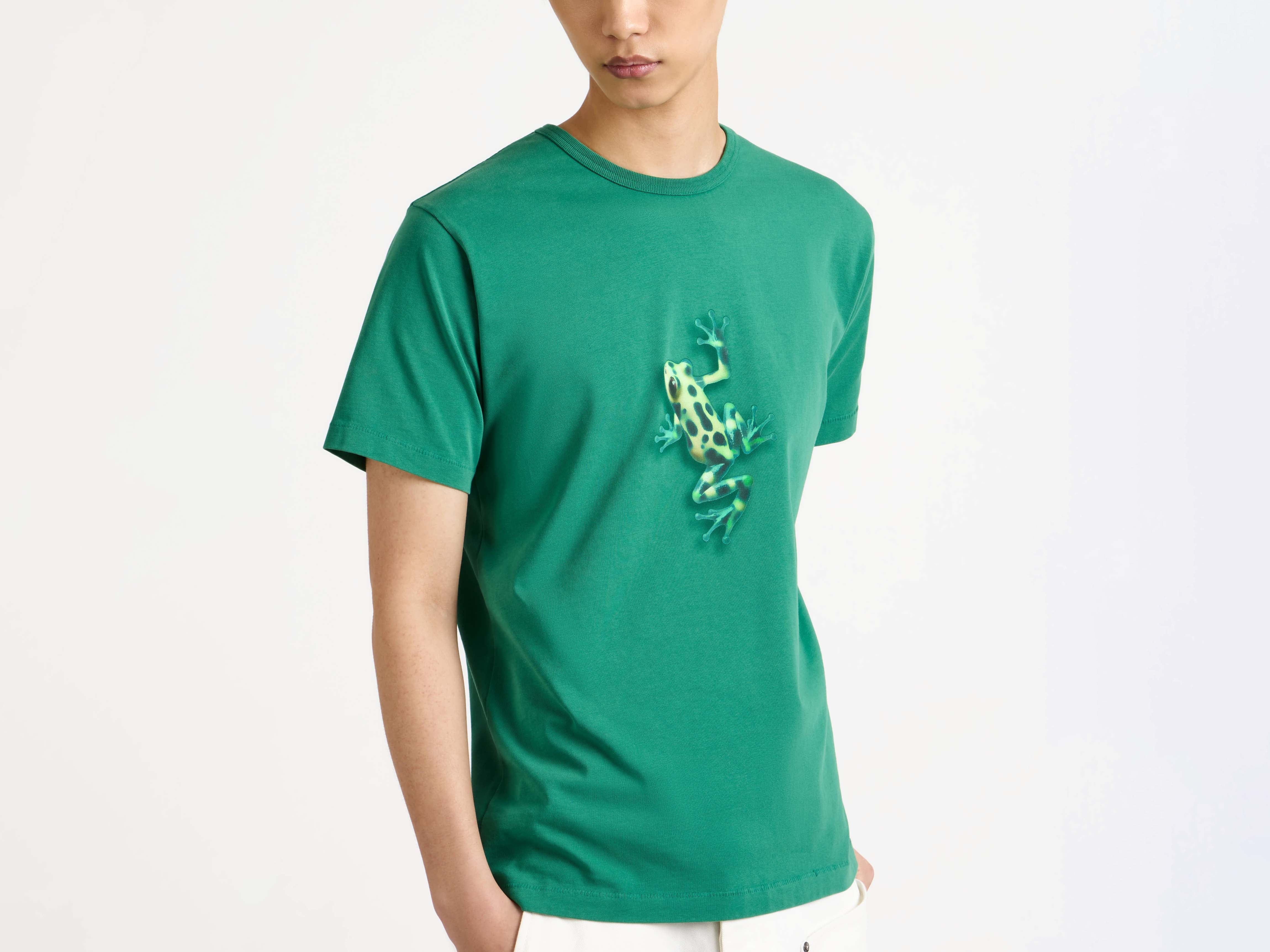 MENS JUMPING FROG T-SHIRT IN EMERALD in EMERALD JT0308PG1937540XXS