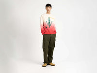 dip dye anchor longsleeve off white red Model Front 1