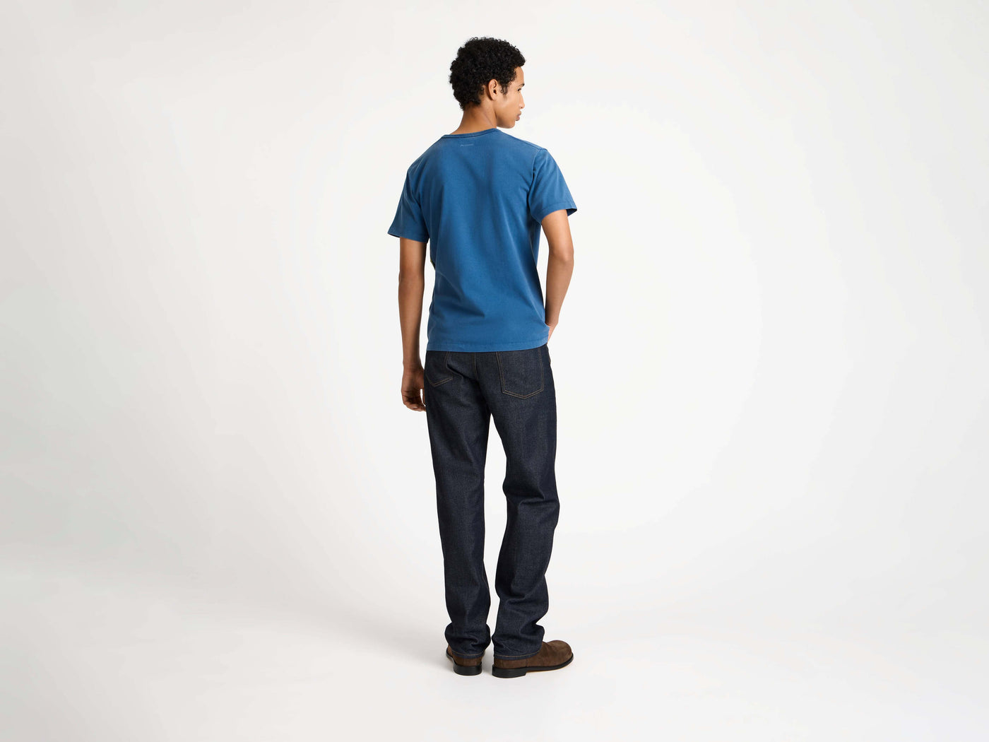 peeking frog tshirt mid blue Model Back 2