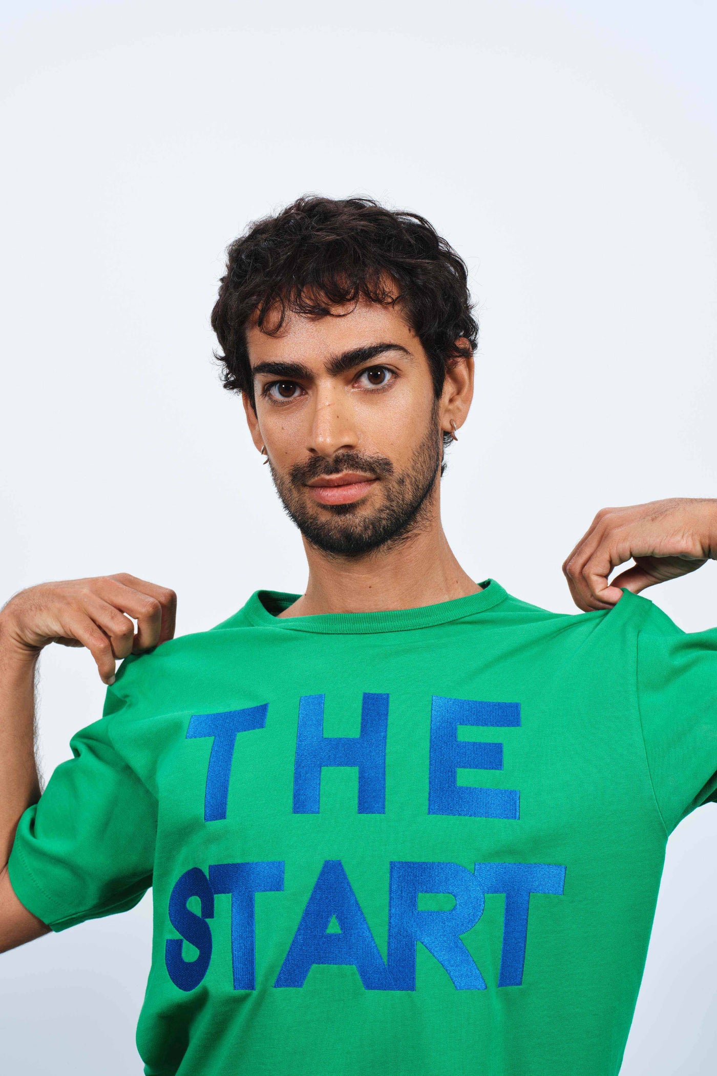 the start t shirt bright green Creative 1