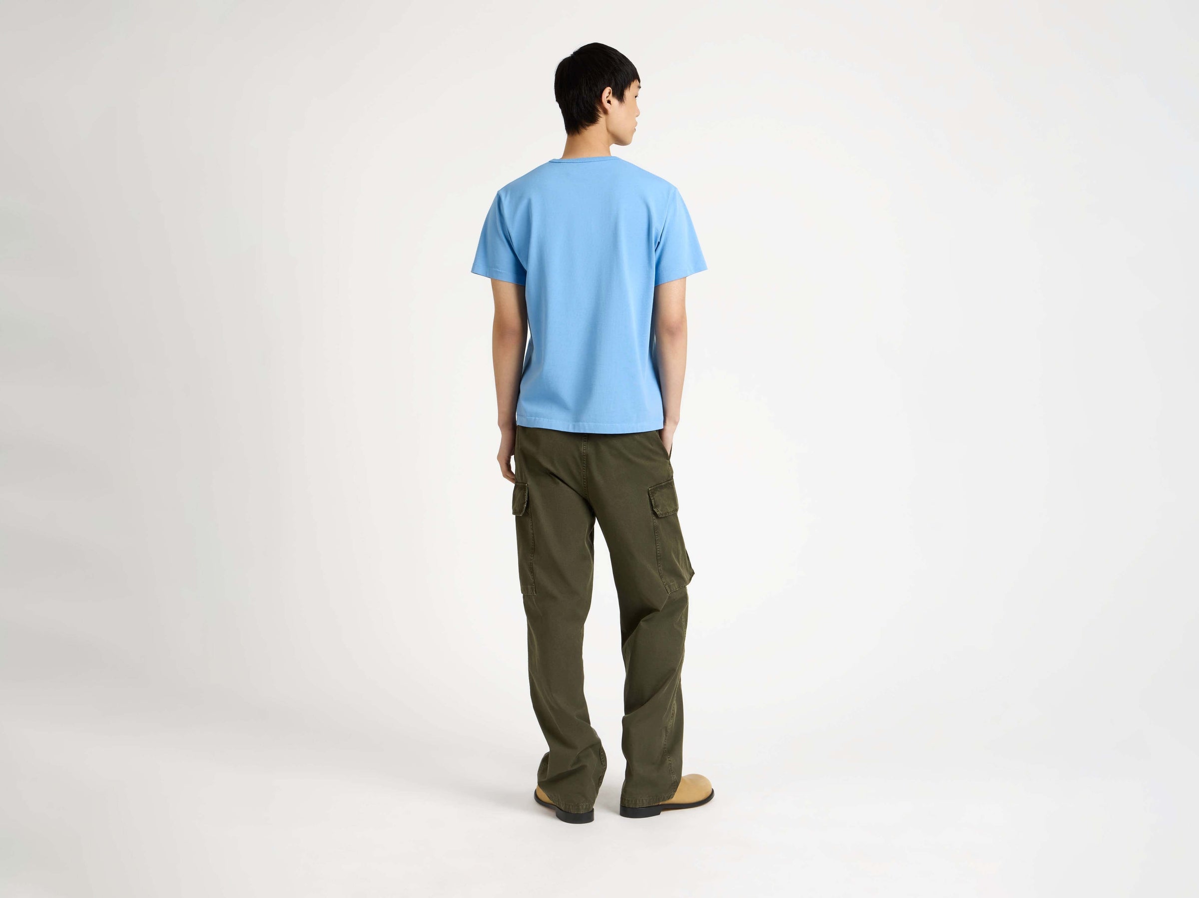 among the flowers t shirt pale blue Model Back 2