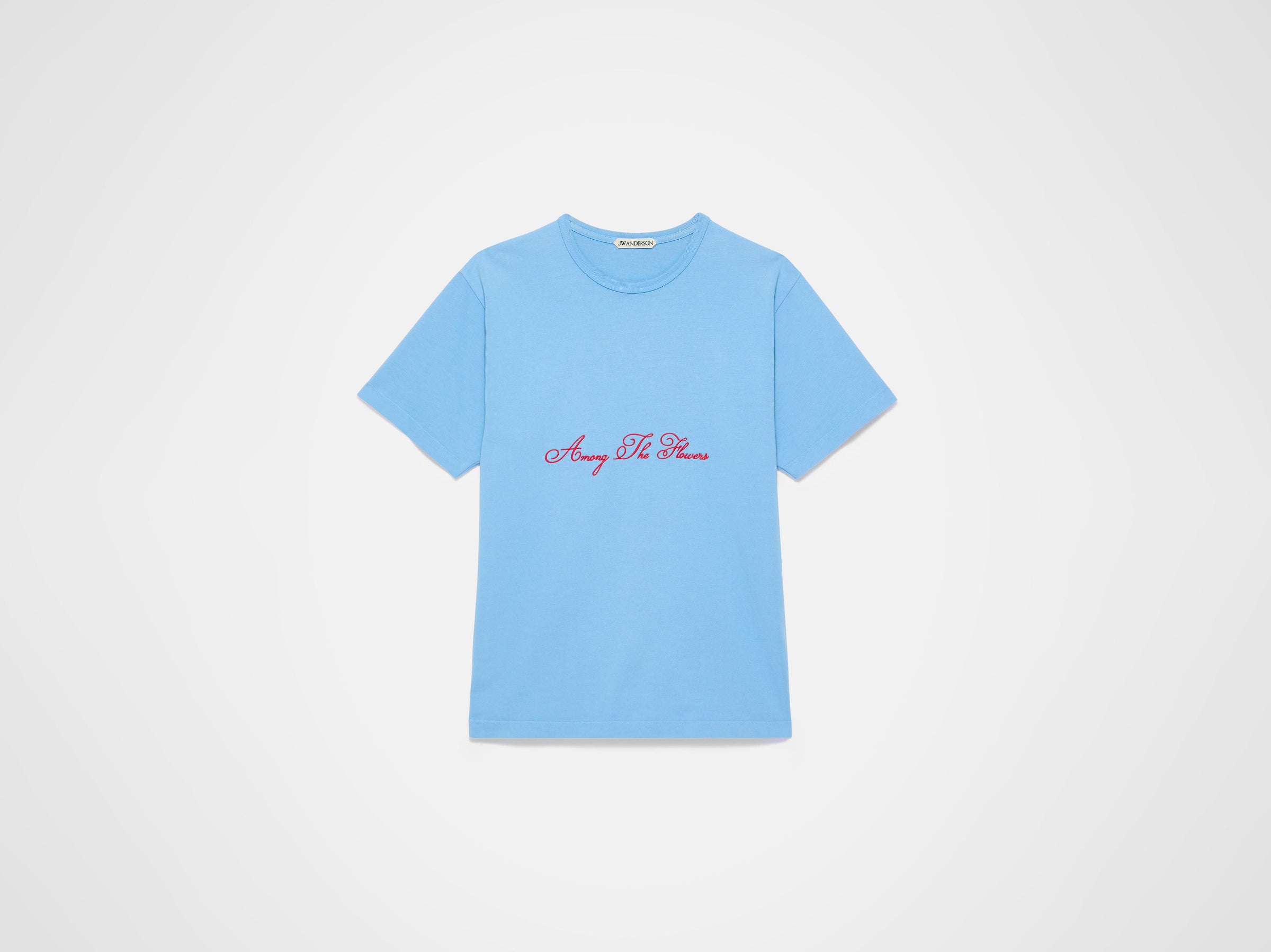 MENS AMONG THE FLOWERS T-SHIRT IN PALE BLUE