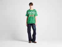 Unisex JW ANDERSON X GUINNESS BOTTLE TOP PRINT T-SHIRT IN GREEN