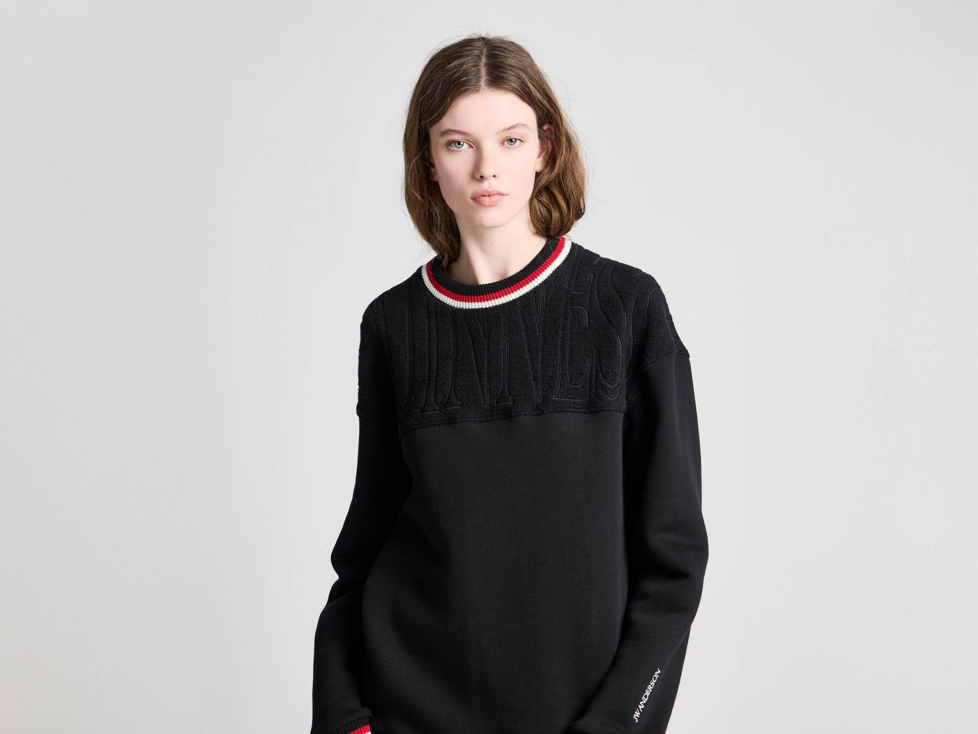 Unisex JW ANDERSON X GUINNESS CREWNECK SWEATSHIRT IN BLACK