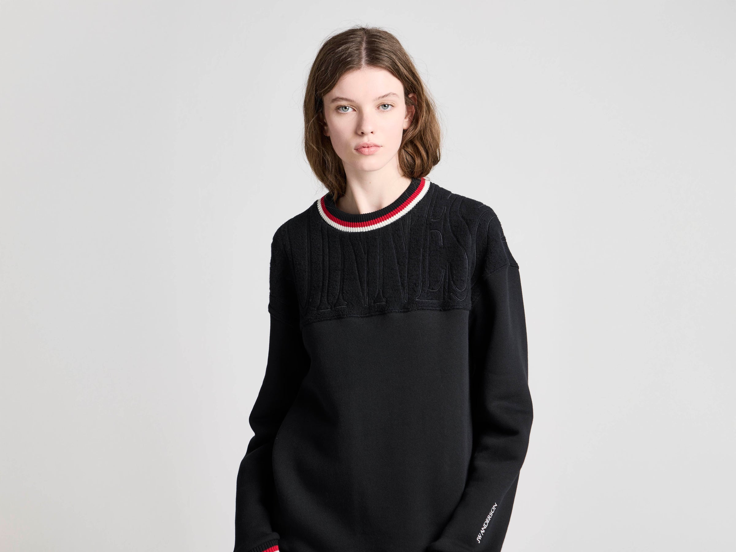 Unisex JW ANDERSON X GUINNESS CREWNECK SWEATSHIRT IN BLACK