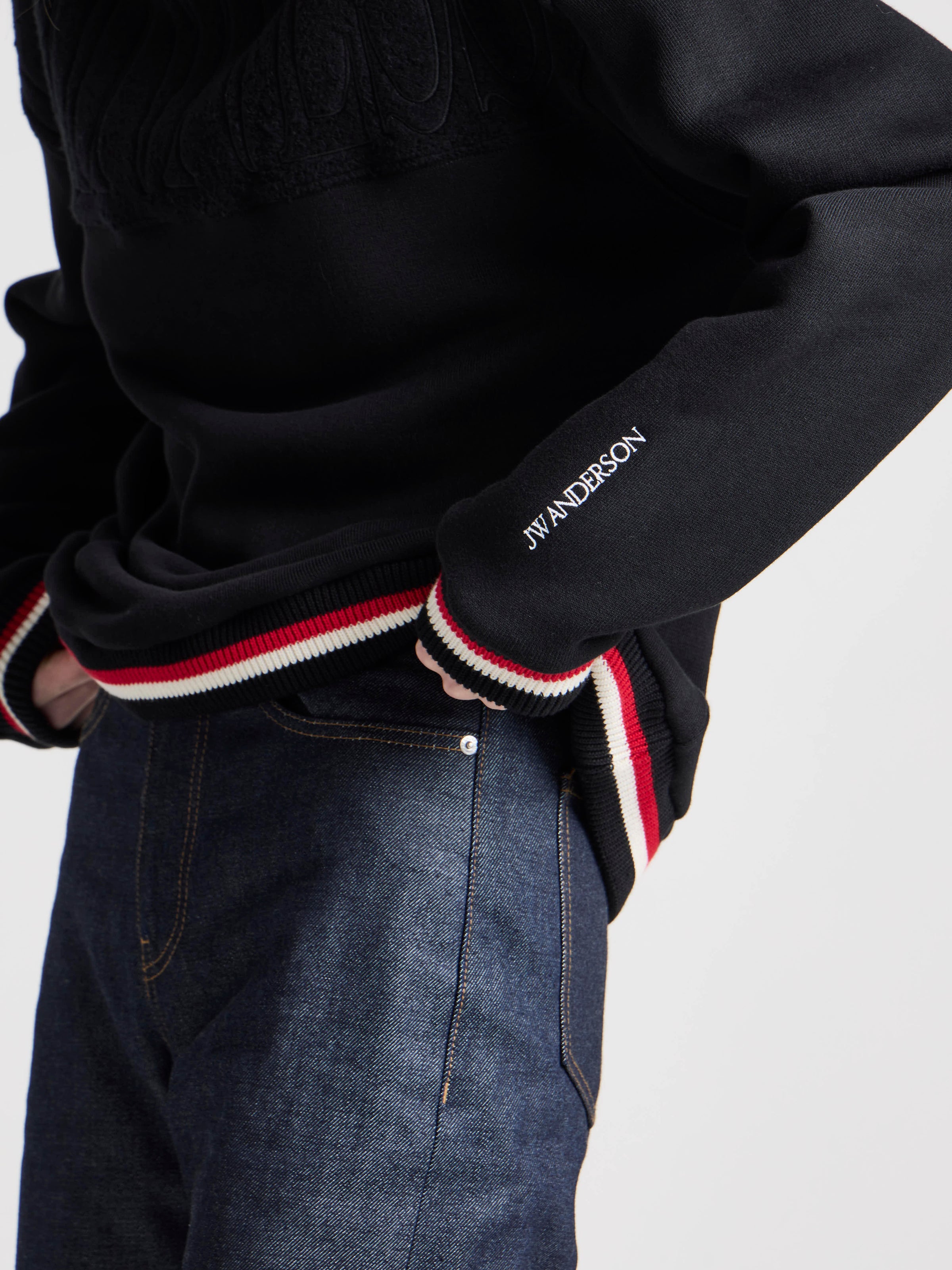 Unisex JW ANDERSON X GUINNESS CREWNECK SWEATSHIRT IN BLACK