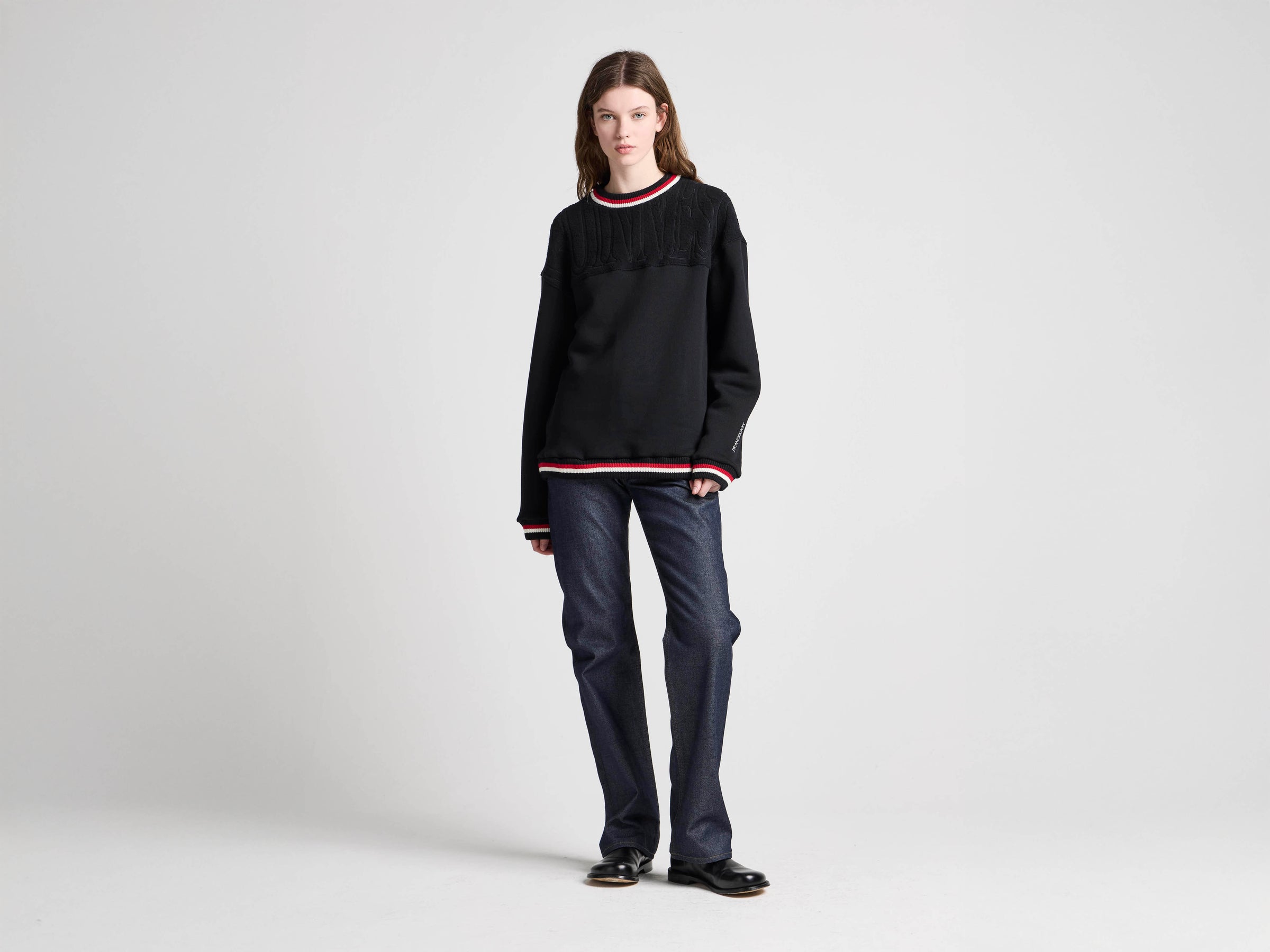 Unisex JW ANDERSON X GUINNESS CREWNECK SWEATSHIRT IN BLACK