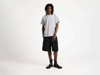 EMBROIDERED ANCHOR T-SHIRT IN MID GREY MELANGE