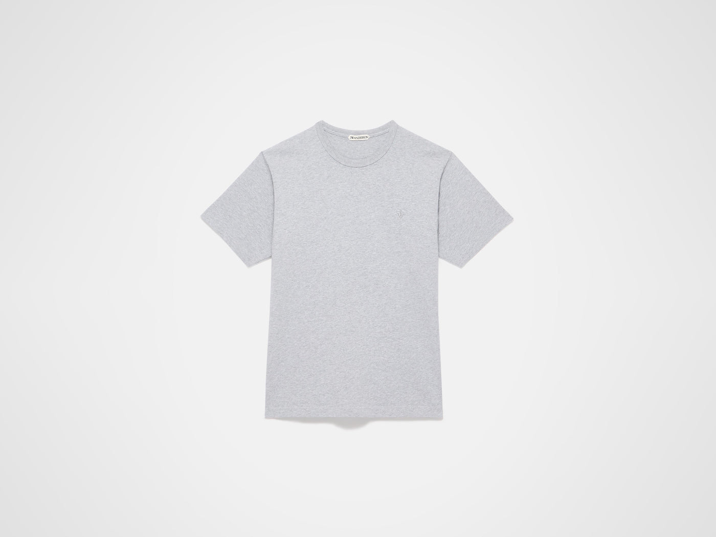 embroidered anchor t shirt mid grey melange Product Front 6