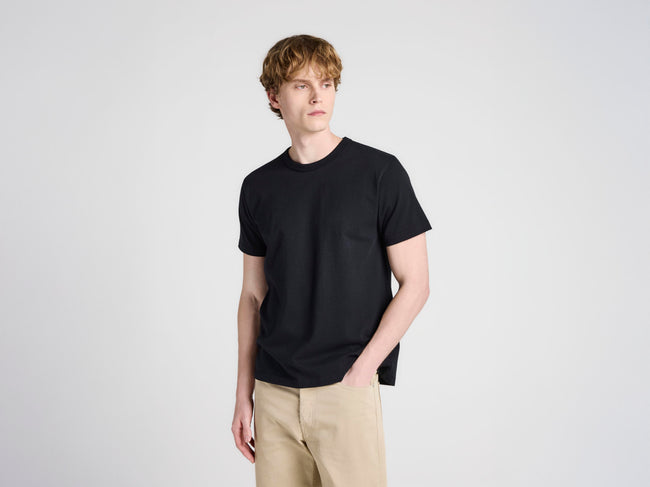MENS EMBROIDERED ANCHOR T-SHIRT IN BLACK