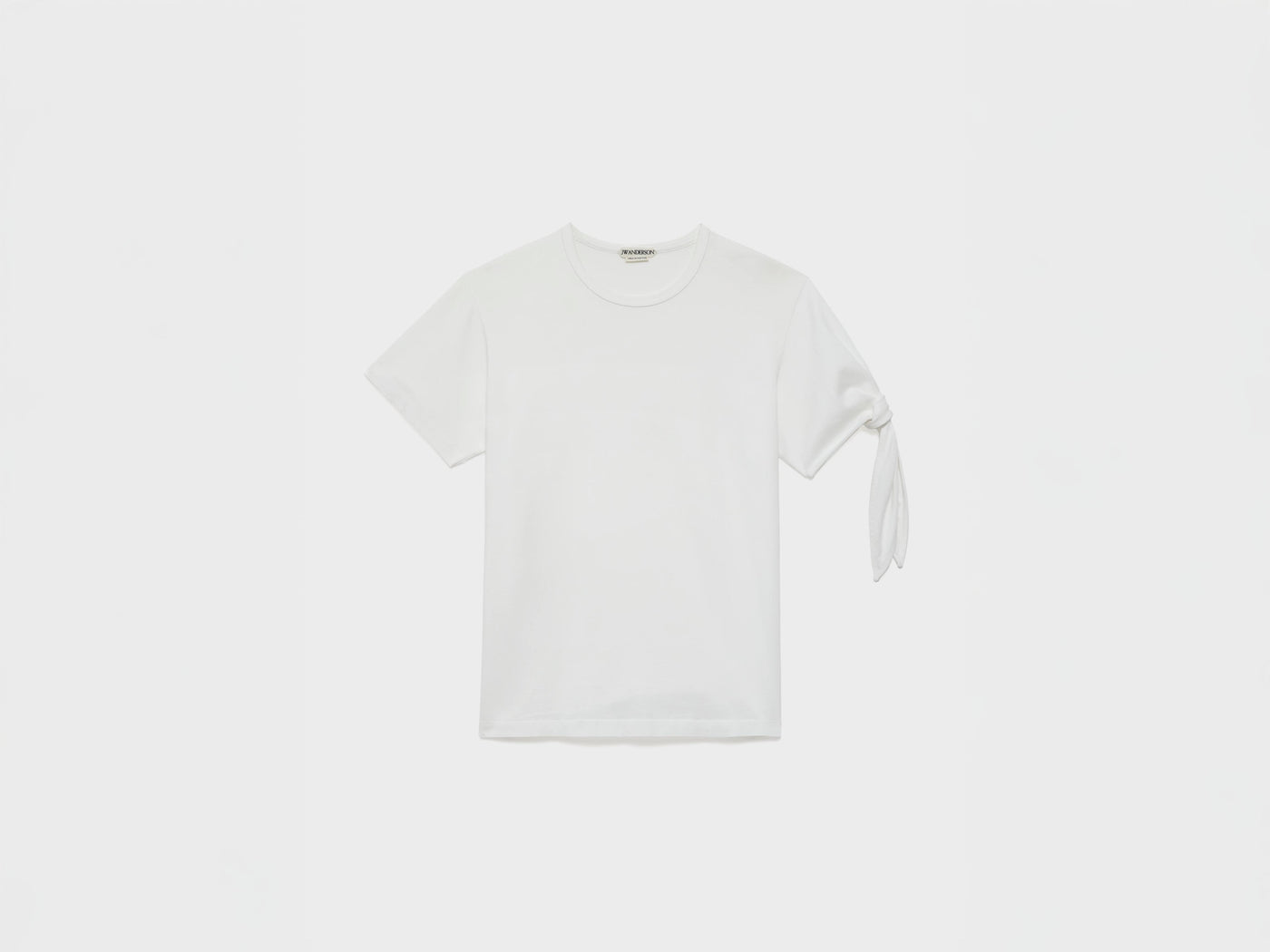 WOMENS KNOTTED SLEEVE T-SHIRT IN WHITE