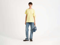 KNOTTED SLEEVE T-SHIRT IN YELLOW