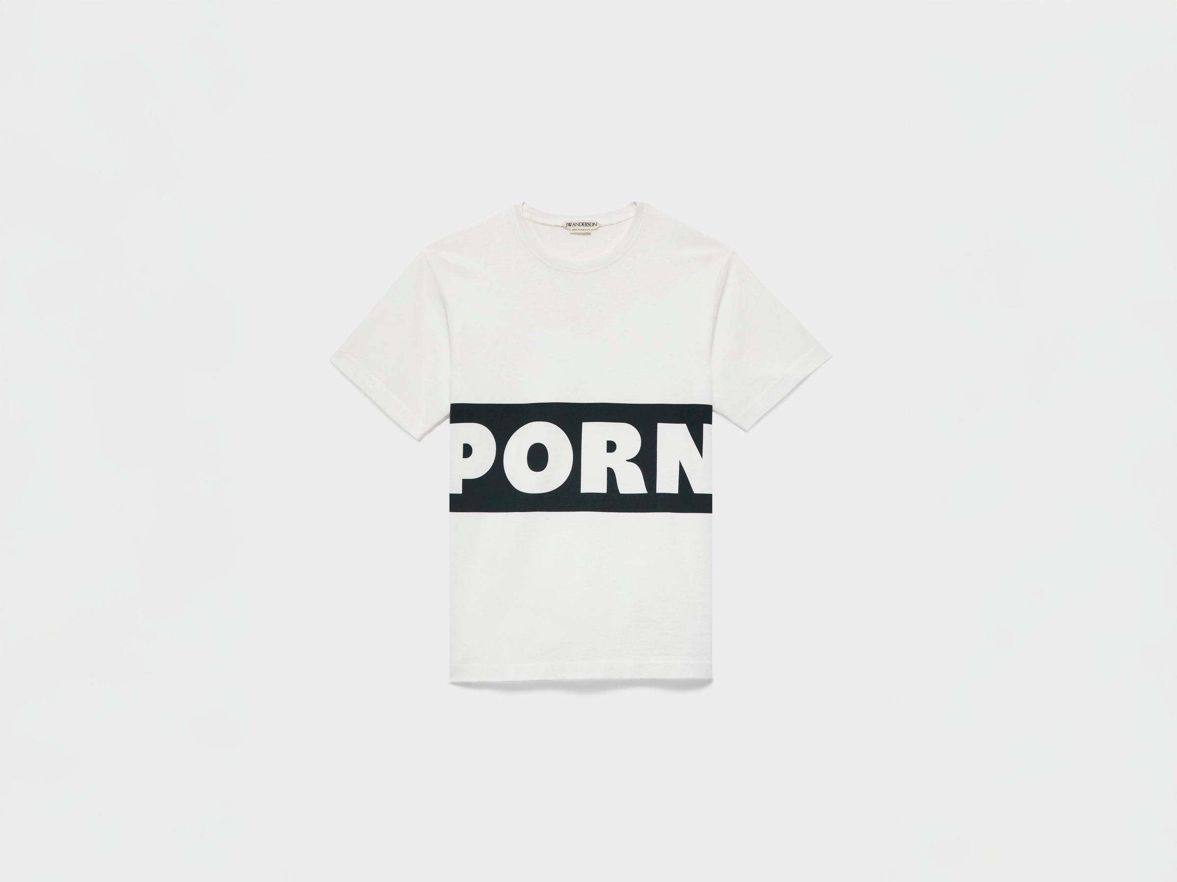 MENS PORN T-SHIRT IN WHITE & GREEN