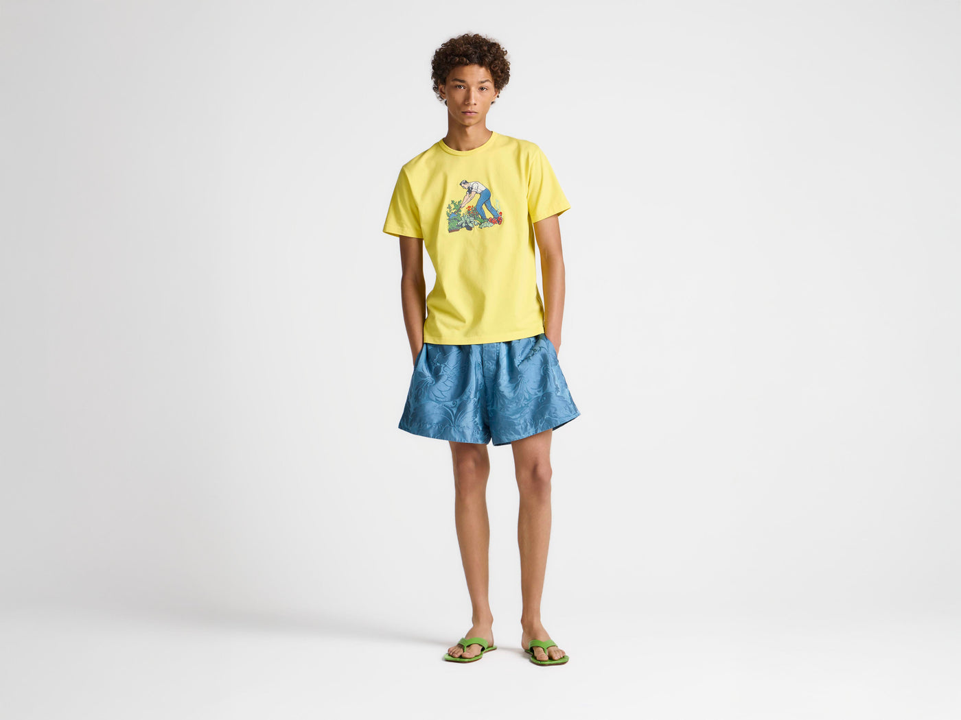 MENS GARDENER T-SHIRT IN LEMON