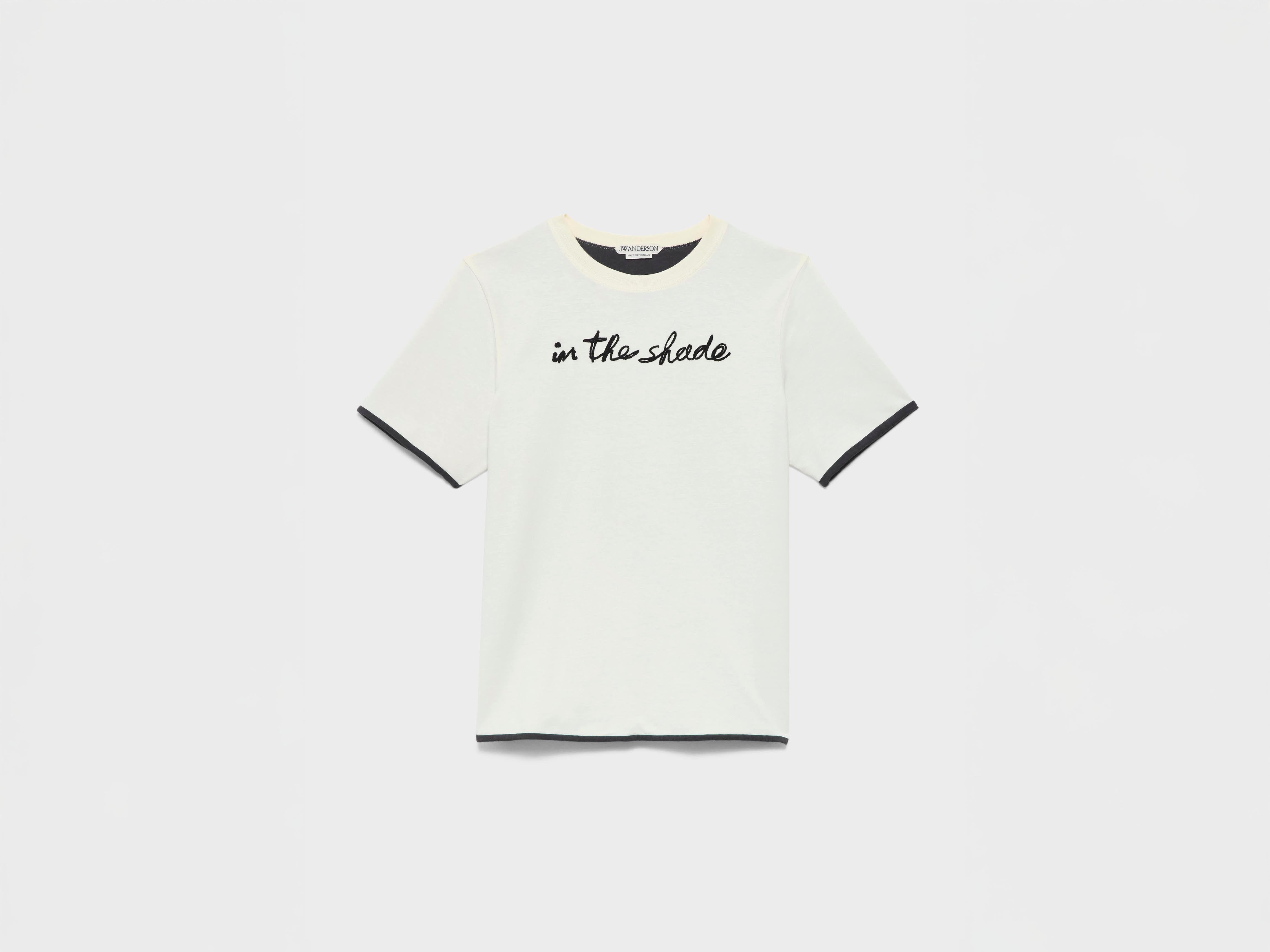 WOMENS 'IN THE SHADE' T-SHIRT IN ECRU & WASHED BLACK in ECRU