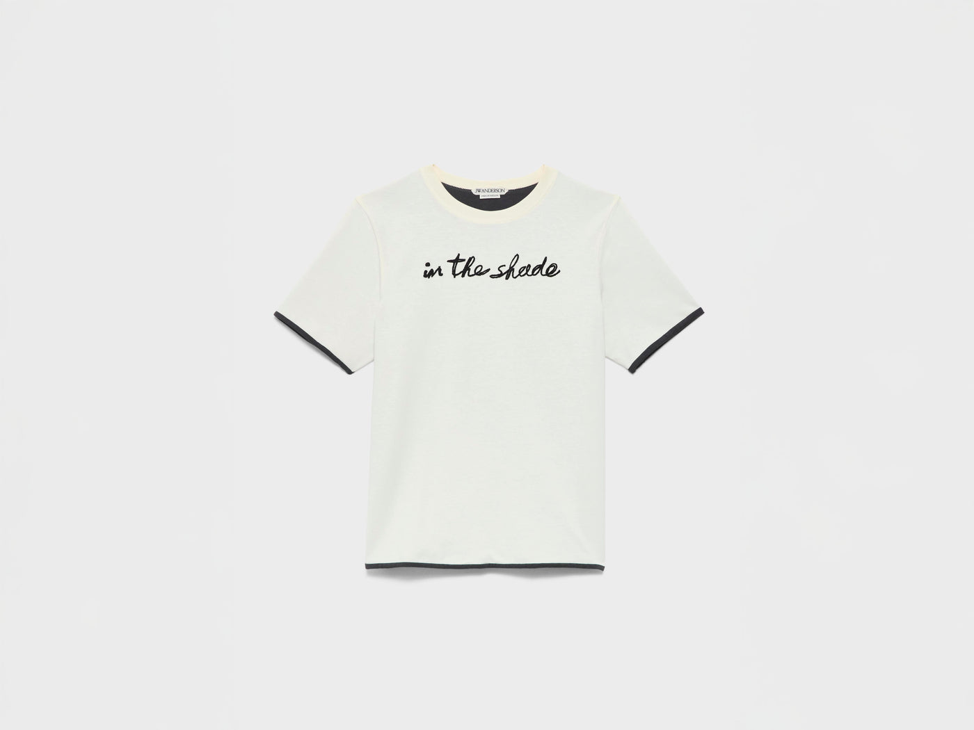 WOMENS 'IN THE SHADE' T-SHIRT IN ECRU & WASHED BLACK