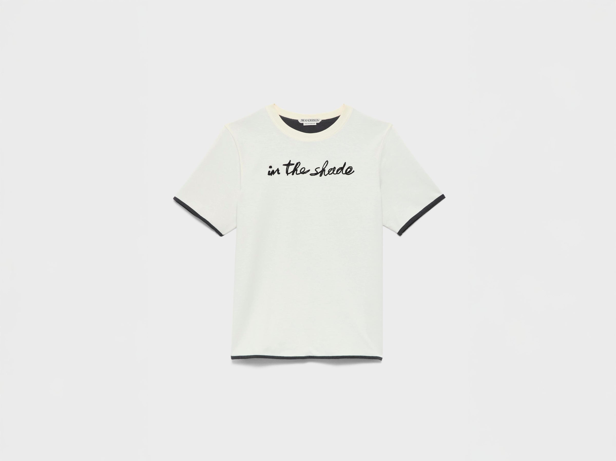 WOMENS 'IN THE SHADE' T-SHIRT IN ECRU & WASHED BLACK