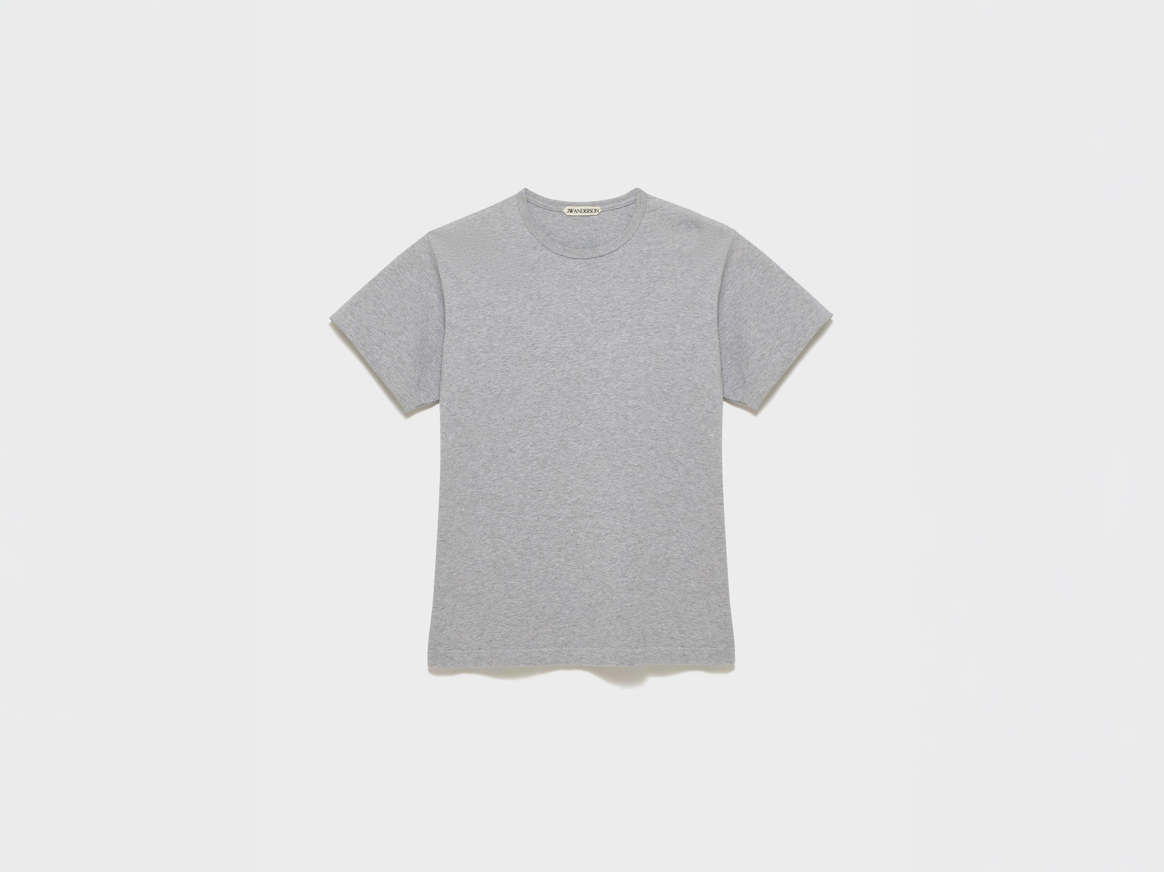 WOMENS EMBROIDERED ANCHOR T-SHIRT IN MID GREY MELANGE