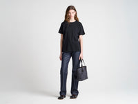 WOMENS EMBROIDERED ANCHOR T-SHIRT IN BLACK