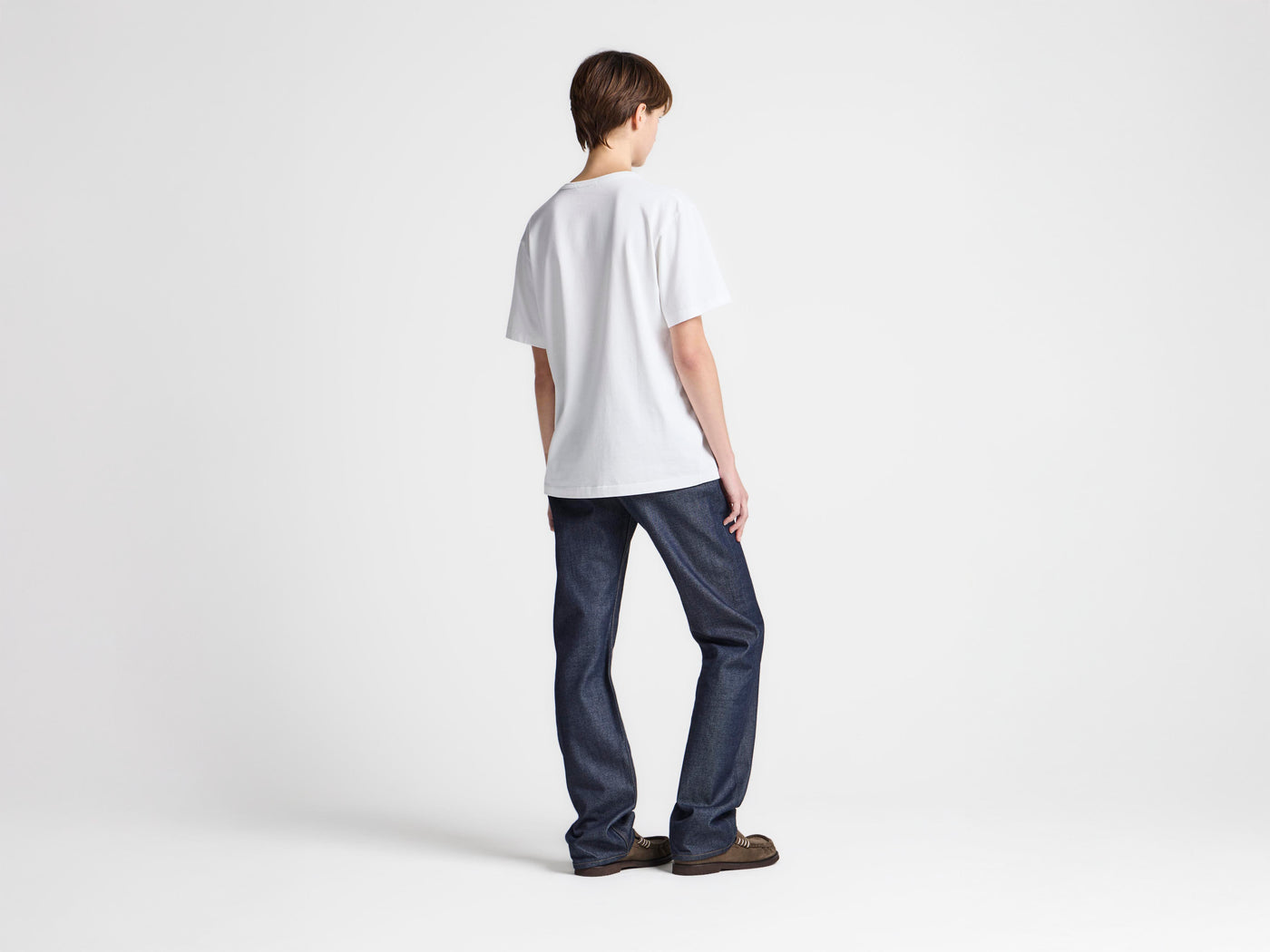 WOMENS 'JWA' SCRIPT T-SHIRT IN WHITE