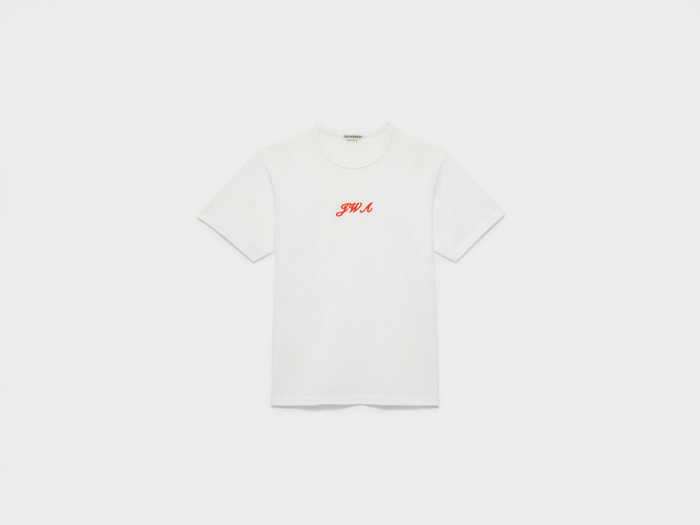WOMENS 'JWA' SCRIPT T-SHIRT IN WHITE