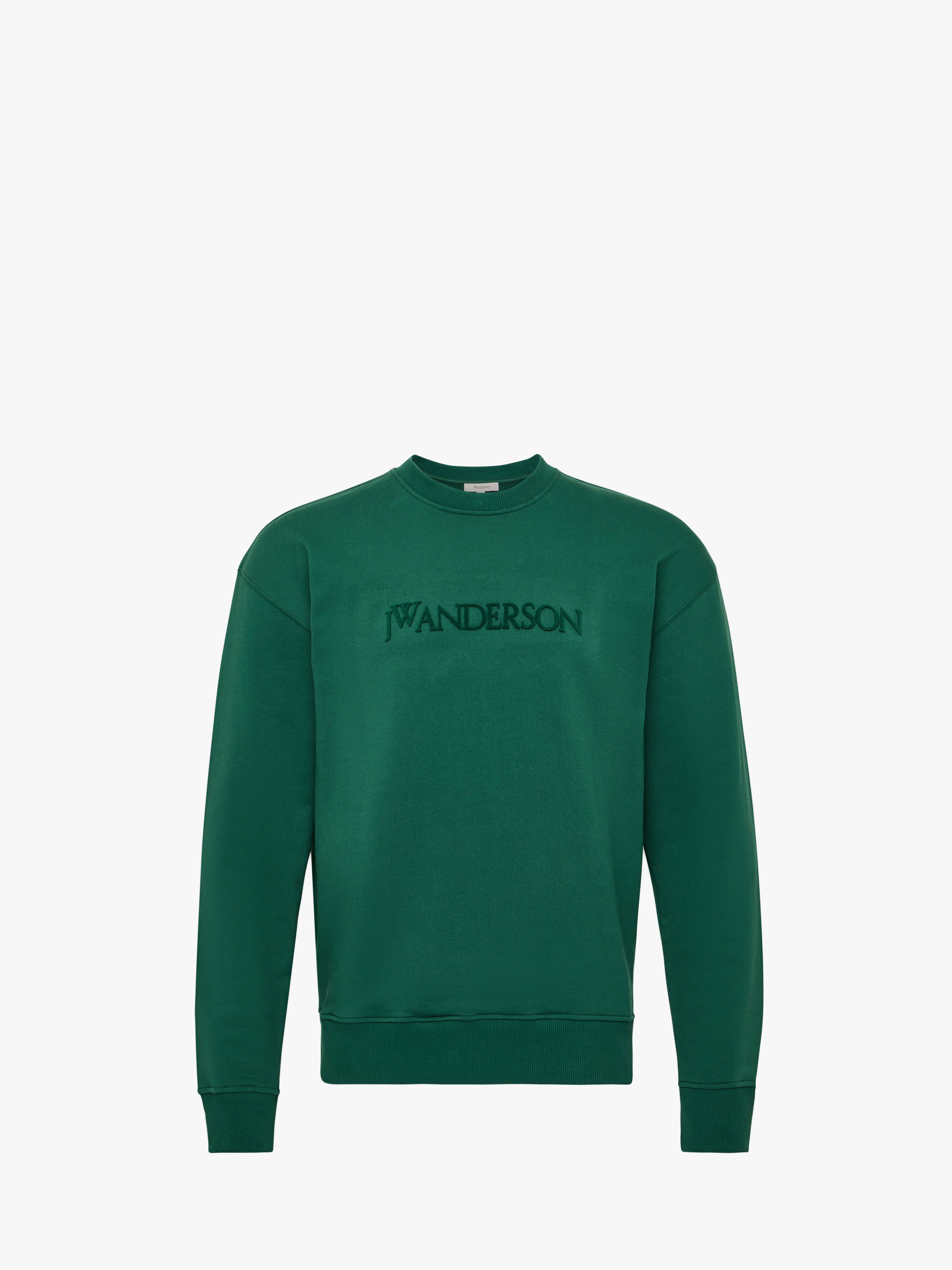 CL_LOGO EMBROIDERY SWEATSHIRT - FOREST GREEN_JW0215PG1632