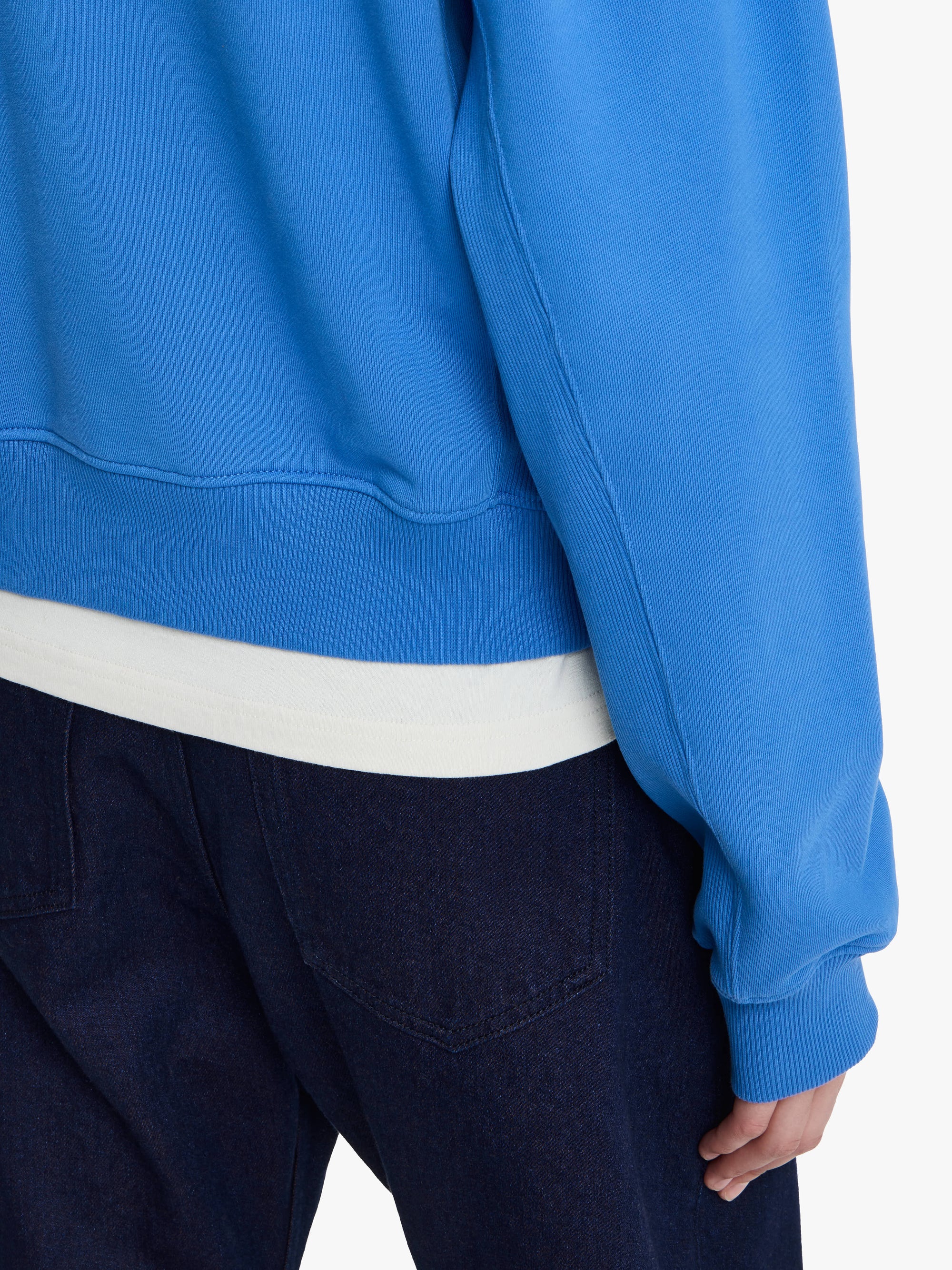 ANCHOR EMBROIDERY CROPPED HOODIE