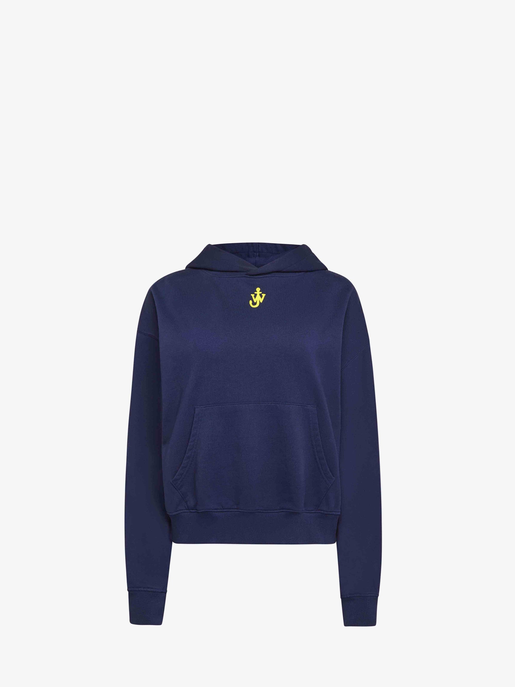 CROPPED HOODIE WITH ANCHOR EMBROIDERY