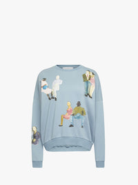 CL_ALL OVER PRINT SWEATSHIRT - STEEL BLUE_JW0218PG1668