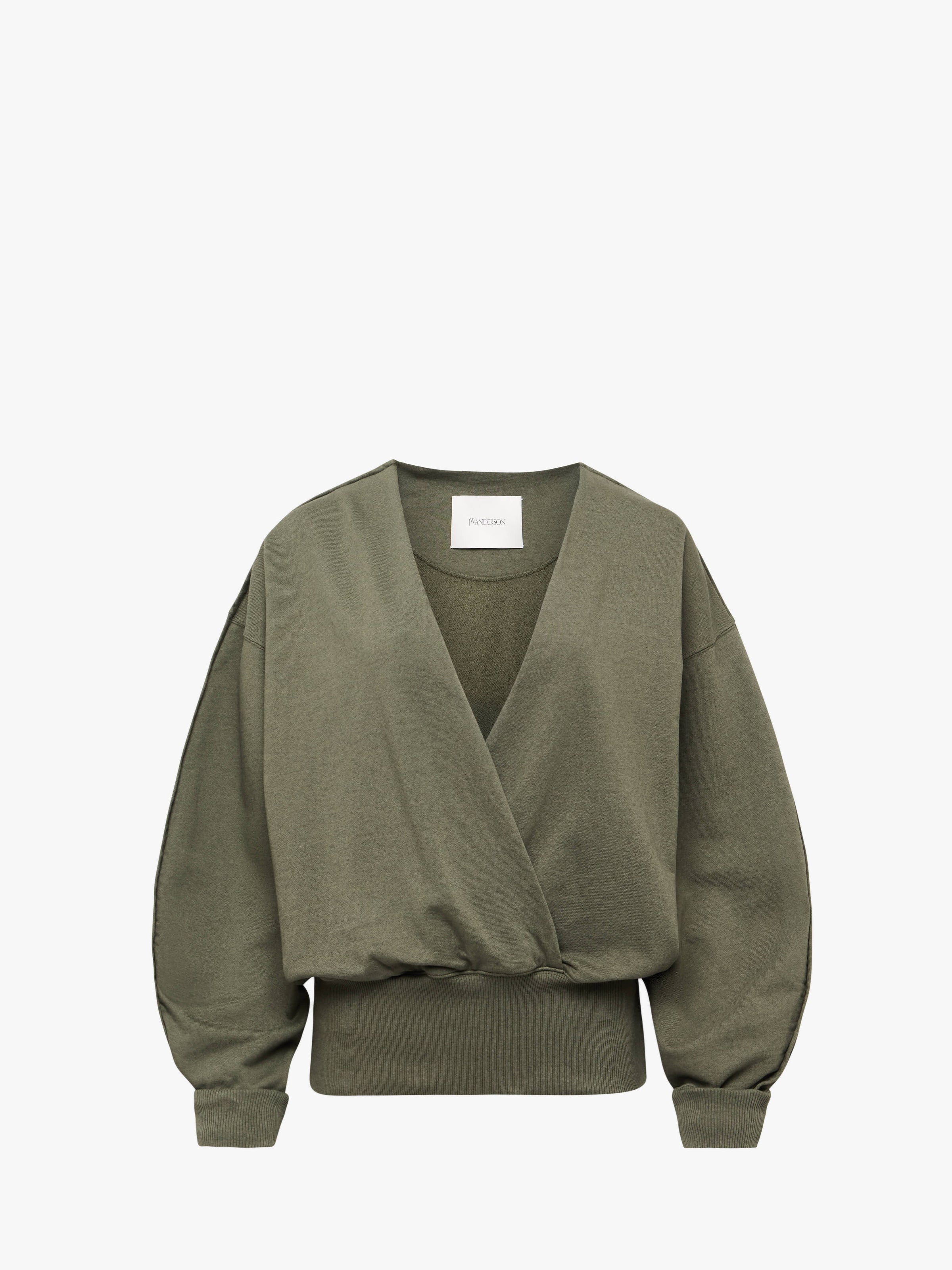 CL_ROUNDED WRAP SWEATSHIRT - GREY MELANGE_JW0235PG1790
