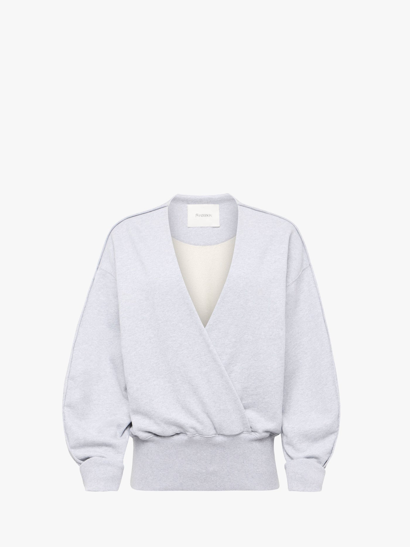 CL_ROUNDED WRAP SWEATSHIRT - GREY MELANGE_JW0235PG1790