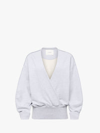 CL_ROUNDED WRAP SWEATSHIRT - GREY MELANGE_JW0235PG1790